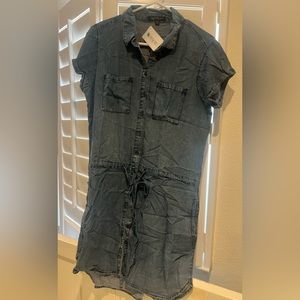 Tencel Jean dress (tear on the bottom of dress as pictured) medium
